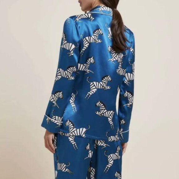 Olivia von Halle Lila Zoda silk pajama set - Picture 3 of 9